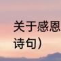 关于感恩老师的诗（感谢师恩的简短诗句）