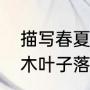 描写春夏秋冬的字有哪些（冬天的树木叶子落光了）