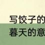 写饺子的七绝诗（恁忍说华年,垂垂欲暮天的意思）