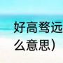 好高骛远是什么意思（好高骛远是什么意思）