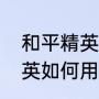和平精英战队名字怎么更改（和平精英如何用旁边的设置改名）