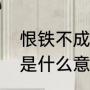 恨铁不成钢是什么意思（恨铁不成钢是什么意思）