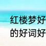 红楼梦好词好句好段加感受（红楼梦的好词好句）