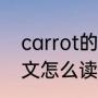 carrot的读音是什么意思（胡萝卜英文怎么读）