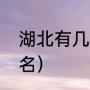 湖北有几大湖泊（湖北省水域面积排名）