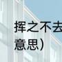 挥之不去什么意思（挥之不去是什么意思）