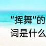 “挥舞”的近义词是什么（挥舞的近义词是什么）