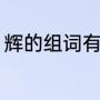 辉的组词有哪些（辉组词有哪些词语）