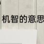 机智的意思是什么（机智是什么意思）