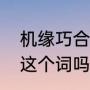 机缘巧合一般比喻什么（有机缘巧合这个词吗）