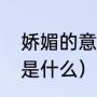娇媚的意思是什么（娇媚是什么意思是什么）