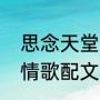 思念天堂亲人悲伤的经典歌曲（伤感情歌配文案经典语句）