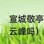 宣城敬亭山多高（敬亭山一峰就是翠云峰吗）