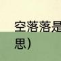 空落落是什么意思（空落落是什么意思）