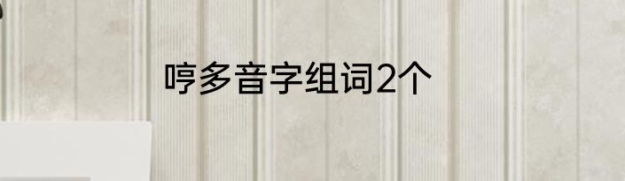 哼多音字组词2个