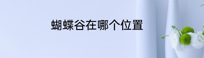 蝴蝶谷在哪个位置