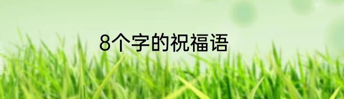 8个字的祝福语