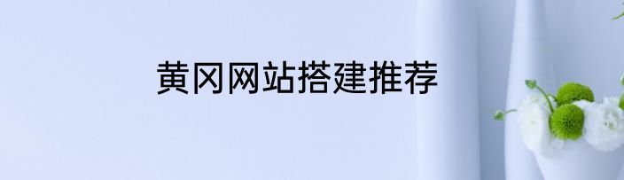黄冈网站搭建推荐