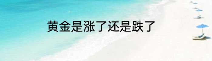 黄金是涨了还是跌了